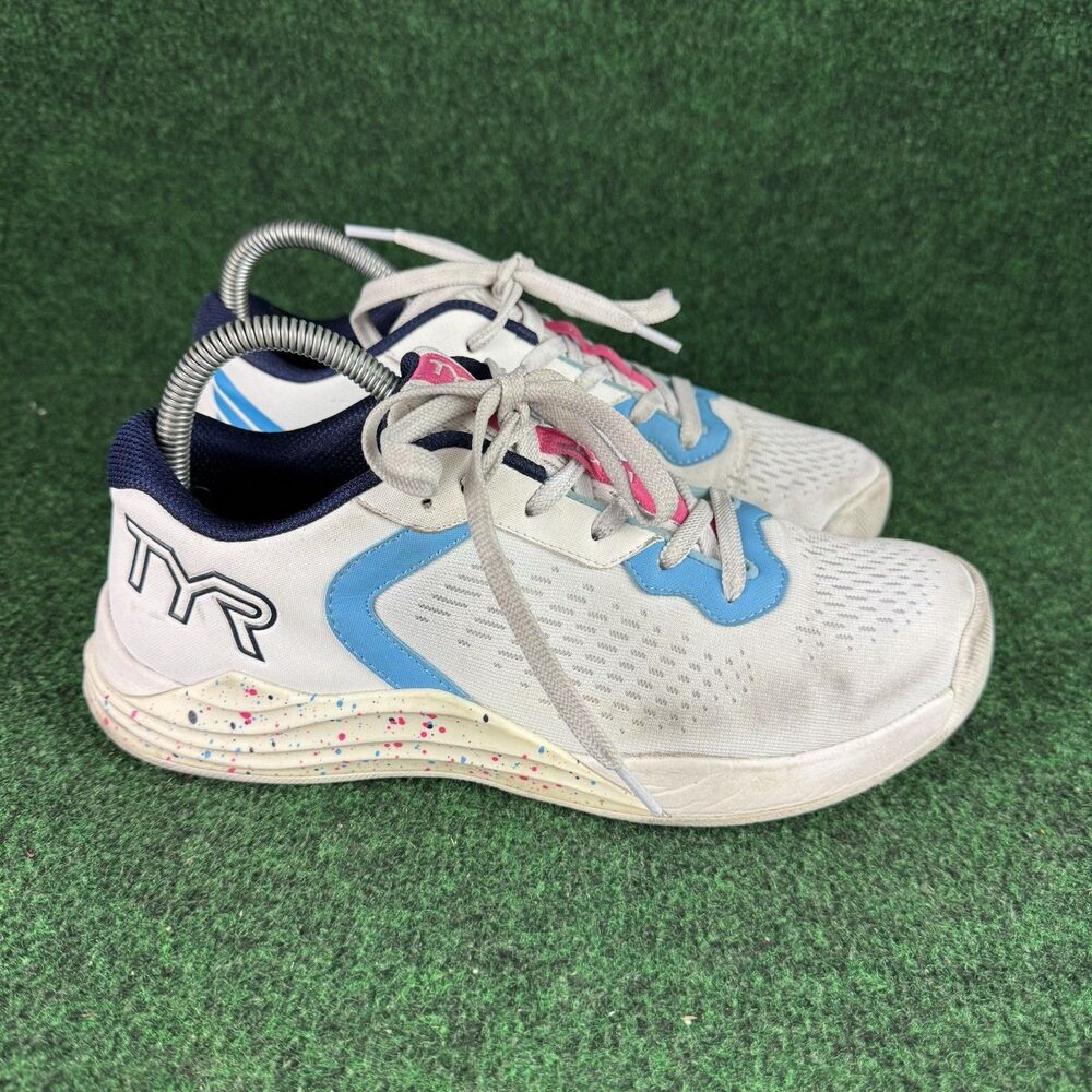 TYR CXT-1 Trainer Mens 6.5 Womens 8 Weightlifting Pink Blue White Shoes Gym